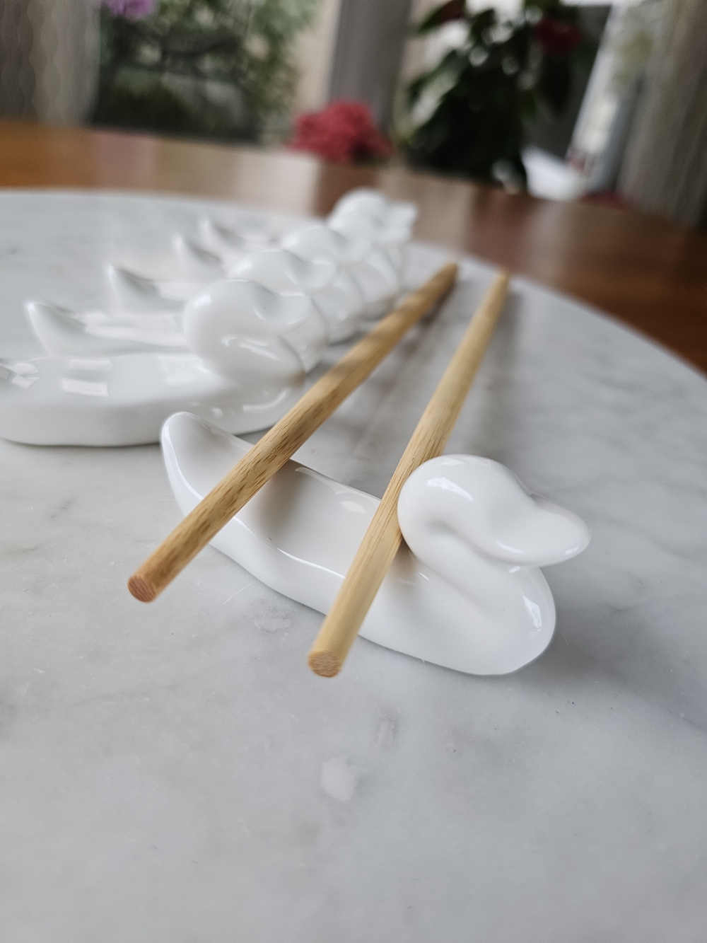 White Duck Utensil Rest | Cutlery, Kitchenware Collectible Duck Mini Figurines